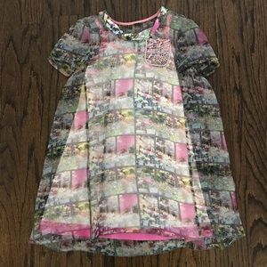 NWT Mimisol Sheer Garden + Floral Dress